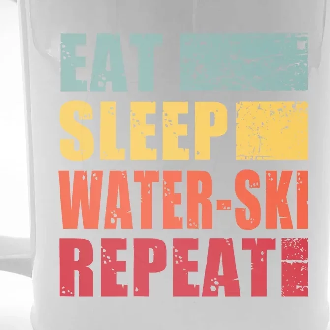 Eat Sleep WaterSki Repeat Gift Front & Back Beer Stein