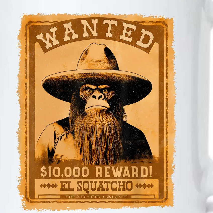 El Squatcho Wanted Poster – Western Bigfoot Funny Sasquatch Black Color Changing Mug