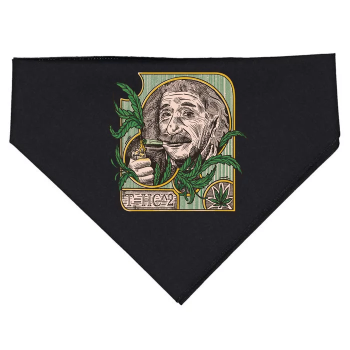 Einstein Smoking Weed USA-Made Doggie Bandana