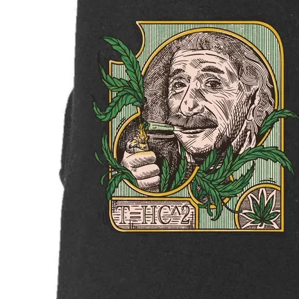 Einstein Smoking Weed Doggie 3-End Fleece Hoodie