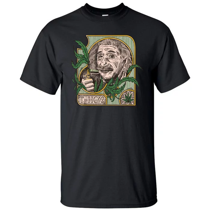 Einstein Smoking Weed Tall T-Shirt