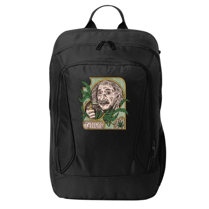 Einstein Smoking Weed City Backpack