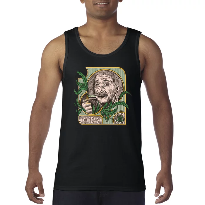 Einstein Smoking Weed Tank Top