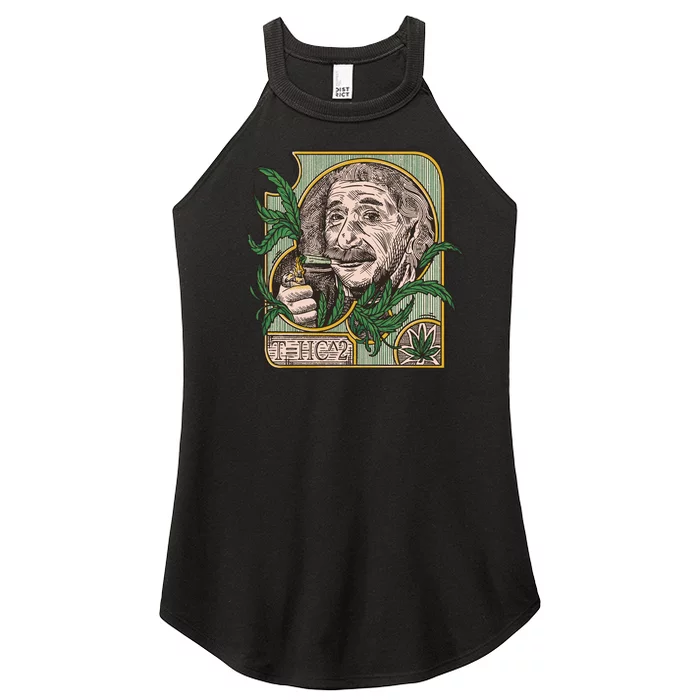 Einstein Smoking Weed Women’s Perfect Tri Rocker Tank