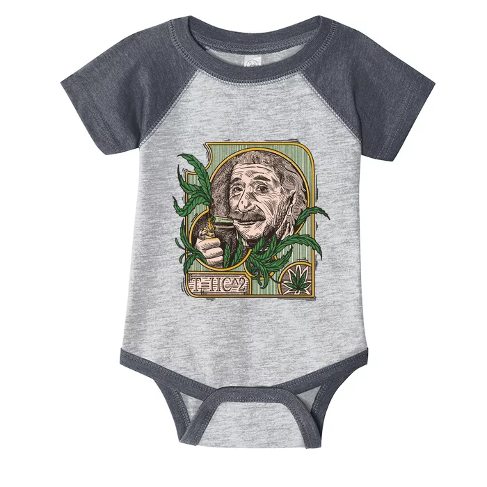 Einstein Smoking Weed Infant Baby Jersey Bodysuit