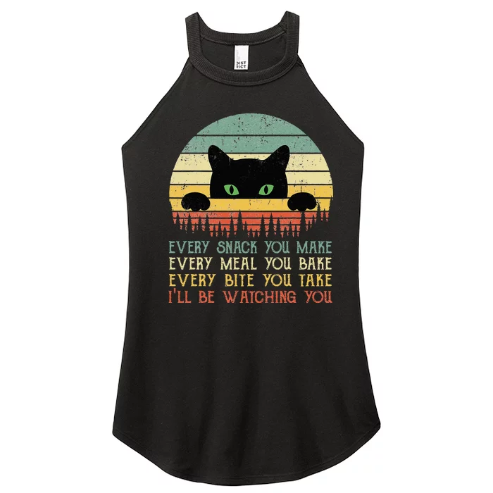 Every Snack You Make Cat Funny Cat Mom Cat Mama Cat Dad Women’s Perfect Tri Rocker Tank