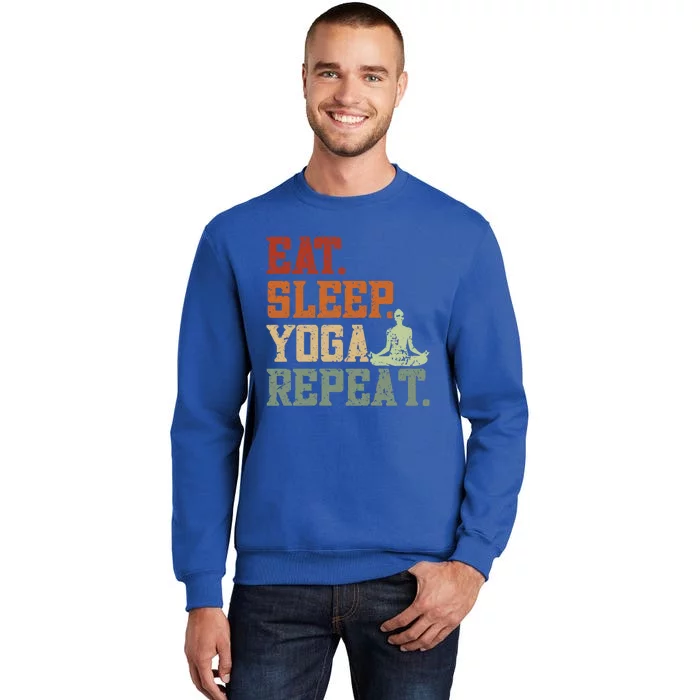 Eat Sleep Yoga Repeat Gift Spirituality Meditation Yoga Gift Sweatshirt