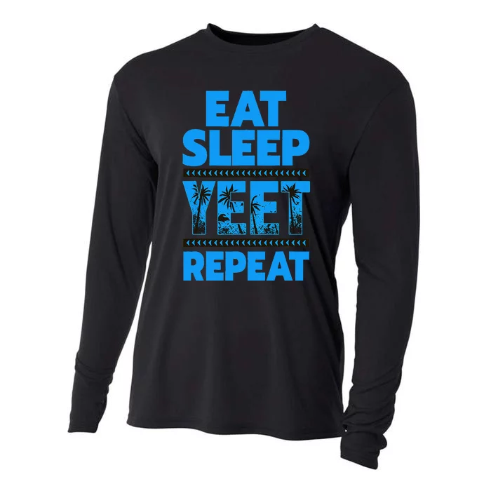 Eat Sleep Yeet Repeat Vintage Yeet Cooling Performance Long Sleeve Crew