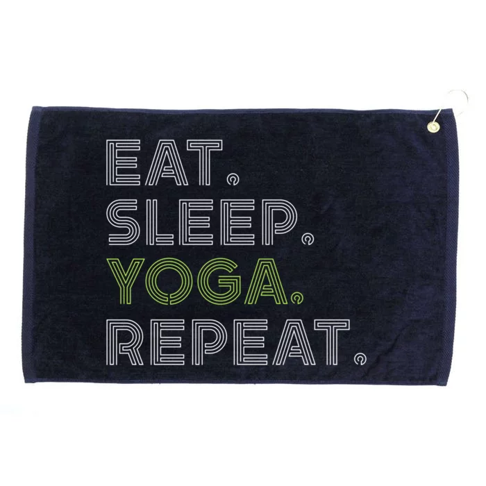 Eat Sleep Yoga Repeat Funny Saying Great Gift Grommeted Golf Towel