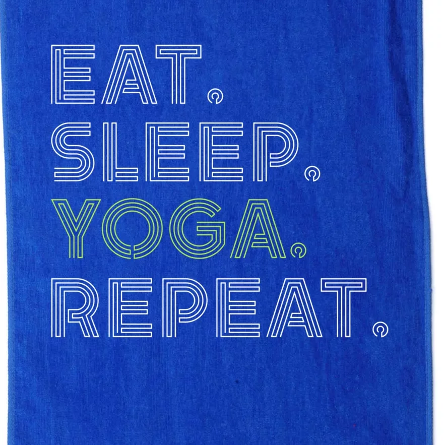 Eat Sleep Yoga Repeat Funny Saying Great Gift Platinum Collection Golf Towel