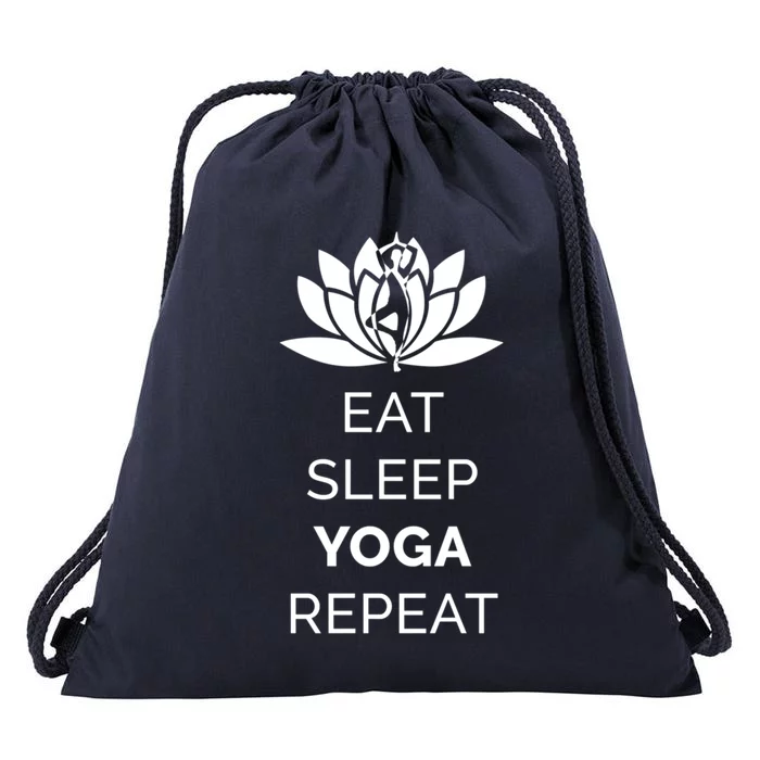 Eat Sleep Yoga Repeat Gift Drawstring Bag