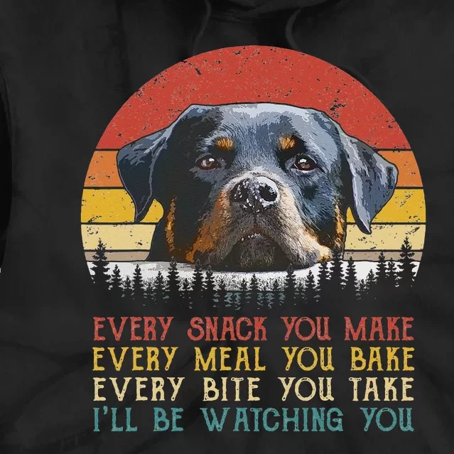 Every Snack You Make Dog Rottie Mom Cute Rottweiler Tie Dye Hoodie