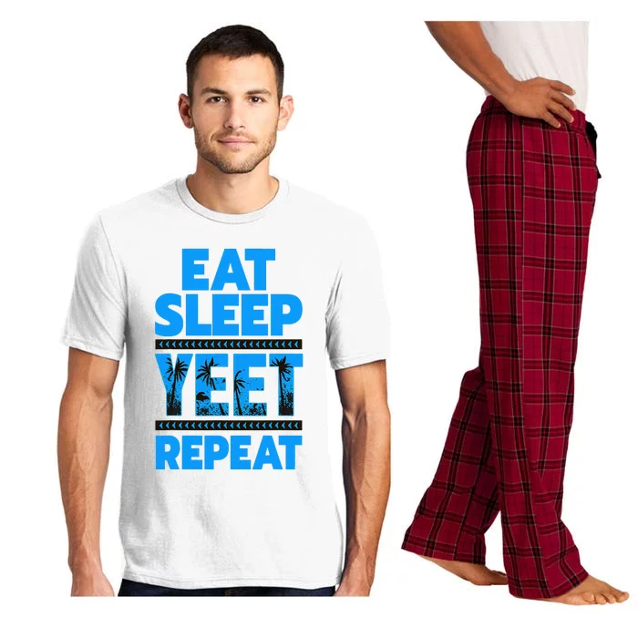 Eat Sleep Yeet Repeat Vintage Yeet Apparel Saying Pajama Set