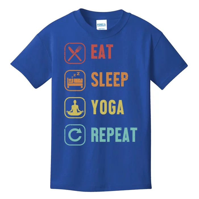 Eat Sleep Yoga Repeat Ashtanga Hatha Asanas Kundalini Yoga Meaningful Gift Kids T-Shirt