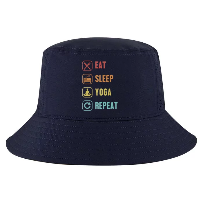 Eat Sleep Yoga Repeat Ashtanga Hatha Asanas Kundalini Yoga Meaningful Gift Cool Comfort Performance Bucket Hat