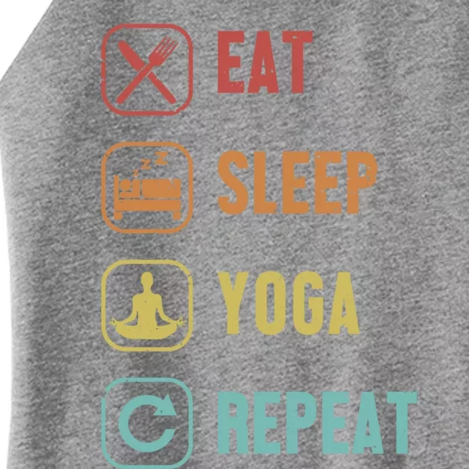 Eat Sleep Yoga Repeat Ashtanga Hatha Asanas Kundalini Yoga Meaningful Gift Women’s Perfect Tri Rocker Tank