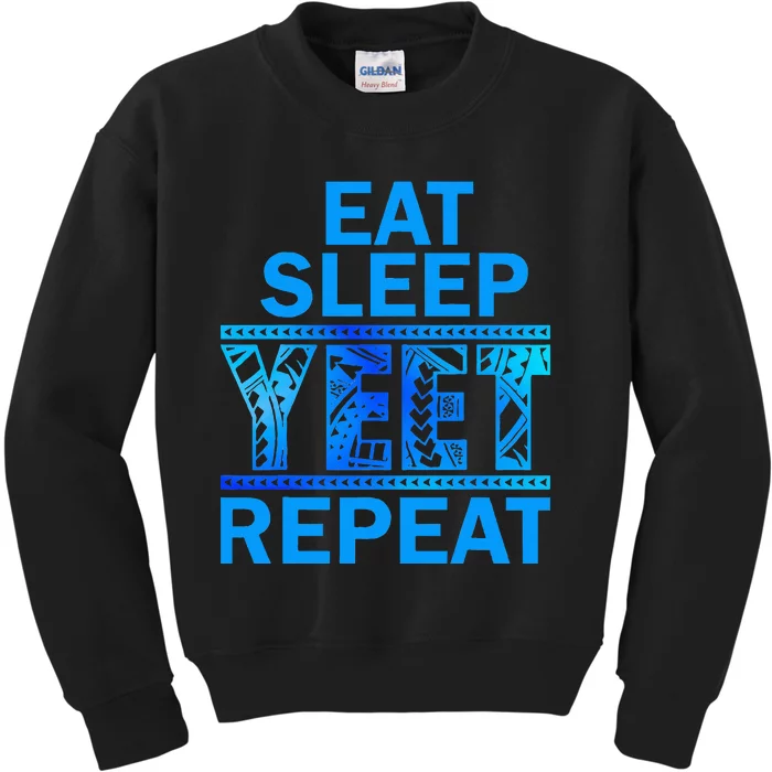 Eat Sleep Yeet Repeat Vintage Yeet Apparel Saying Kids Sweatshirt