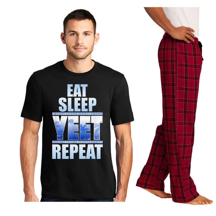 Eat Sleep Yeet Repeat Vintage Pajama Set