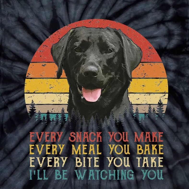 Every Snack You Make Dog Black Labrador Retriever Tie-Dye T-Shirt