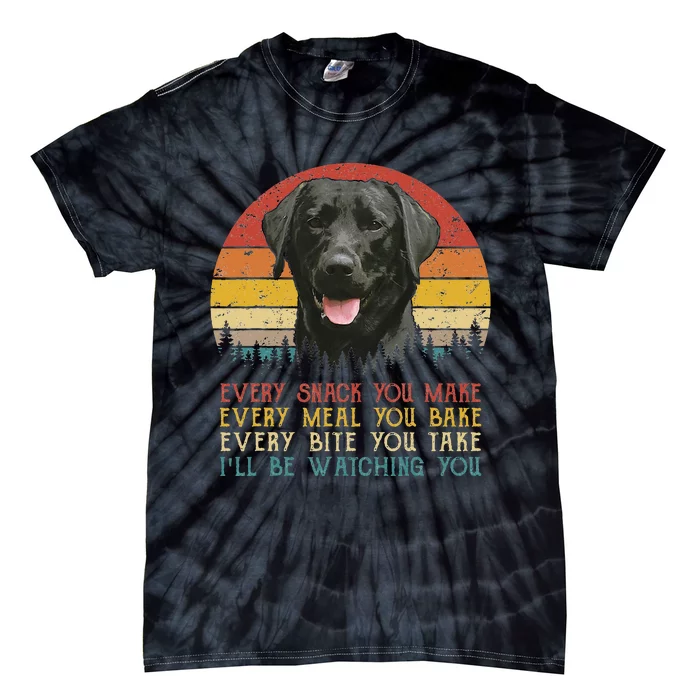 Every Snack You Make Dog Black Labrador Retriever Tie-Dye T-Shirt