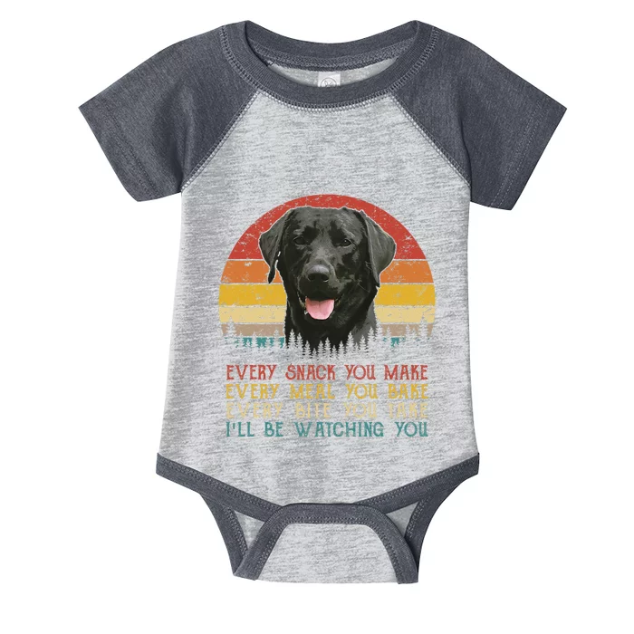 Every Snack You Make Dog Black Labrador Retriever Infant Baby Jersey Bodysuit