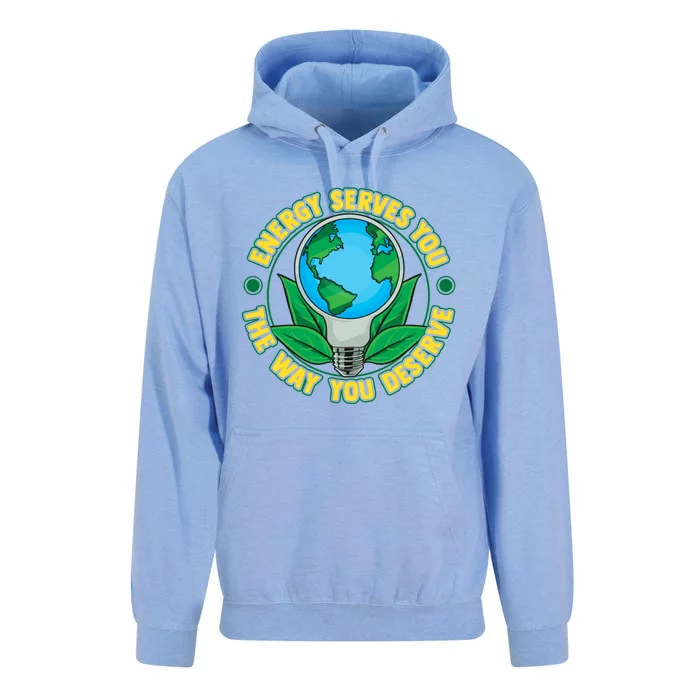 Energy Serves You The Way You Deserve Happy Day Of Earth Gift Unisex Surf Hoodie