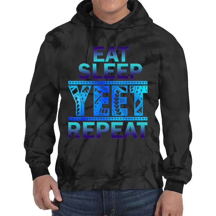 Eat Sleep Yeet Repeat Vintage Tie Dye Hoodie