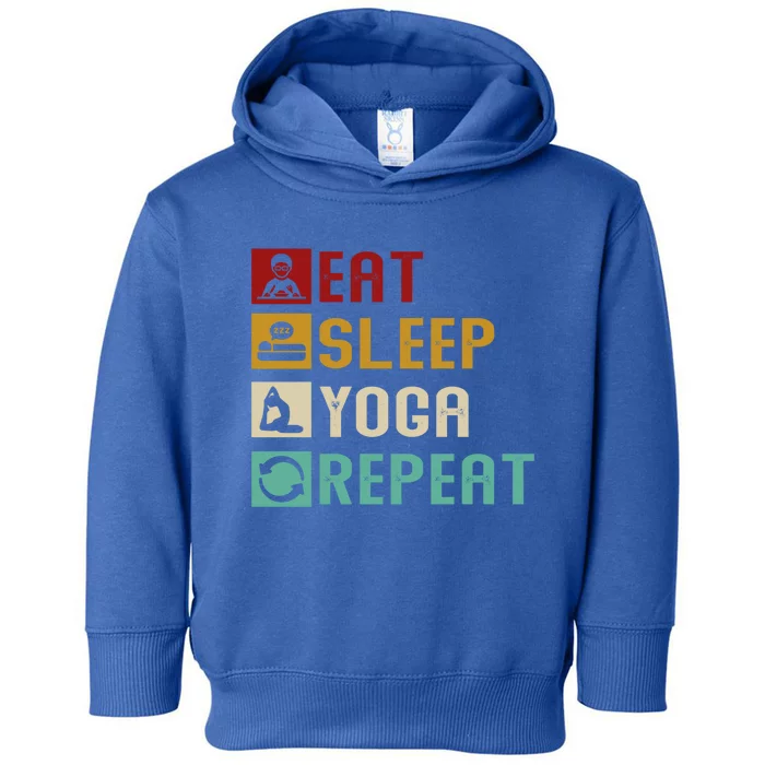 Eat Sleep Yoga Repeat Meditation Yoga Vintage Quotes Sayings Cool Gift Toddler Hoodie