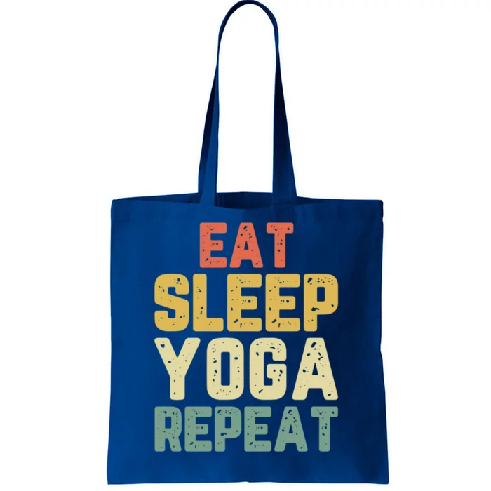 Eat Sleep Yoga Repeat Teacher Spiritual Vintage Funny Gift Tote Bag