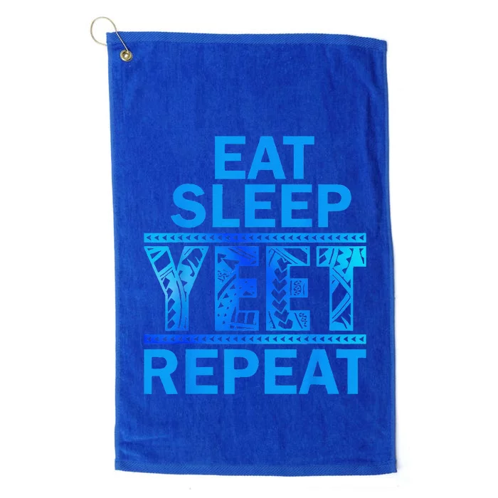 Eat Sleep Yeet Repeat Vintage Yeet Platinum Collection Golf Towel