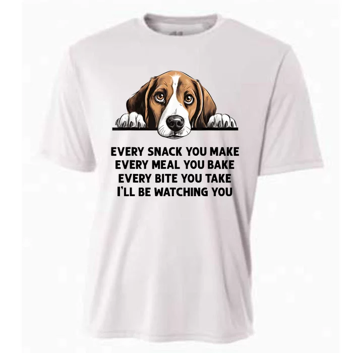 Every Snack You Make Every Meal You Bake Funny Beagle Cooling Performance Crew T-Shirt