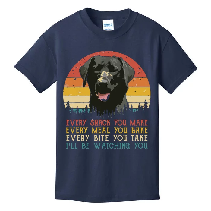 Every Snack You Make Dog Black Labrador Retriever Kids T-Shirt