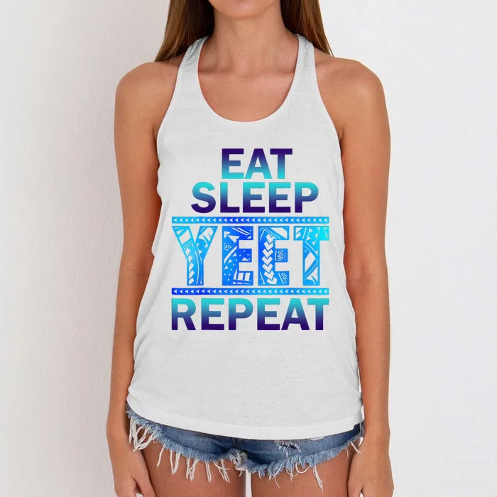 Eat Sleep Y.E.E.T Repeat Women's Knotted Racerback Tank