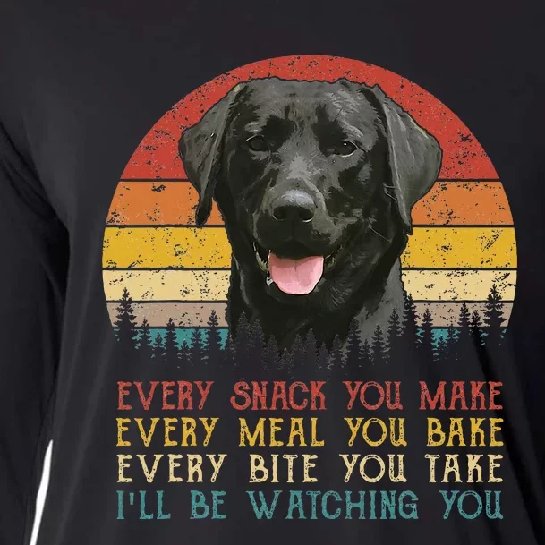 Every Snack You Make Dog Black Labrador Retriever Cooling Performance Long Sleeve Crew