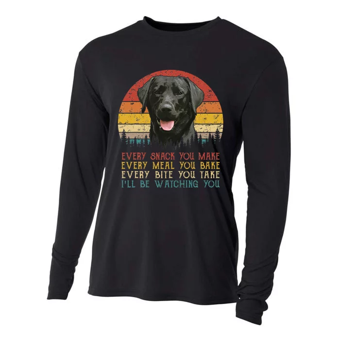 Every Snack You Make Dog Black Labrador Retriever Cooling Performance Long Sleeve Crew