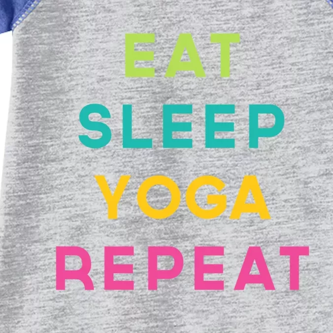 Eat Sleep Yoga Repeat Exercise Saying Gift Infant Baby Jersey Bodysuit