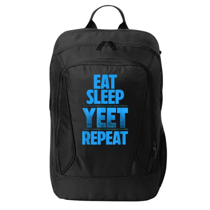 Eat Sleep Yeet Repeat Vintage Yeet Apparel Saying City Backpack