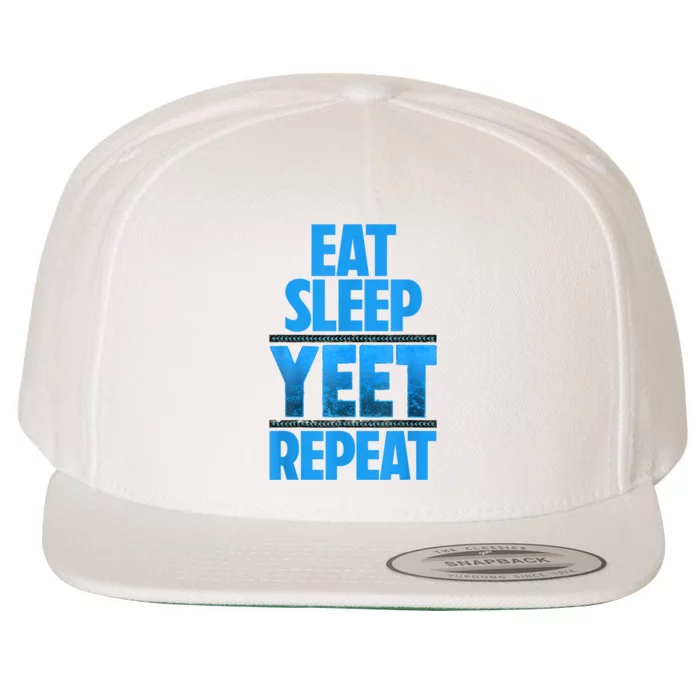 Eat Sleep Yeet Repeat Vintage Yeet Apparel Saying Wool Snapback Cap