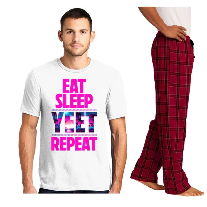 Eat Sleep Yeet Repeat Vintage Jeyuso Yeet Apparel Saying Pajama Set