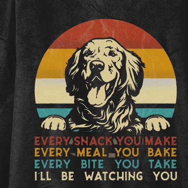 Every Snack You Make Golden Retriever Dog Breed Retro Hooded Wearable Blanket