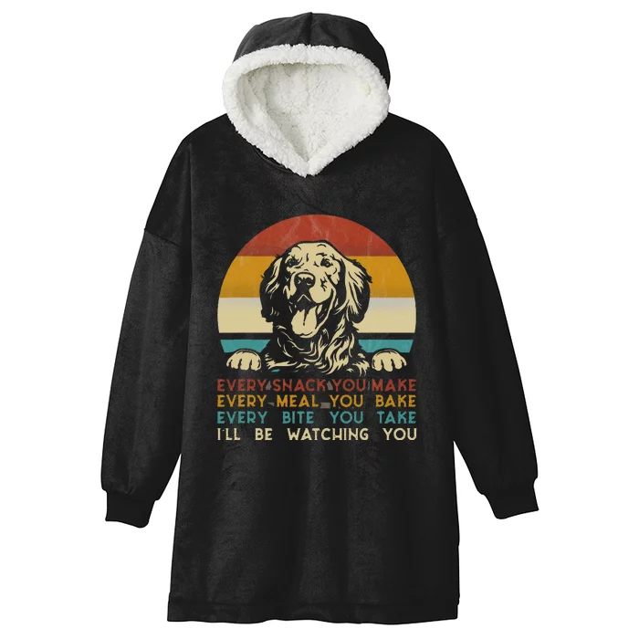 Every Snack You Make Golden Retriever Dog Breed Retro Hooded Wearable Blanket