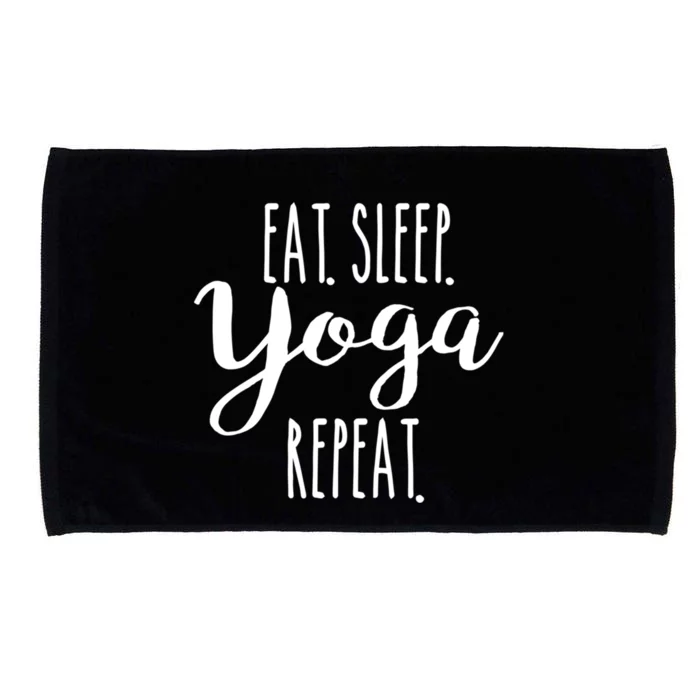 Eat Sleep Yoga Repeat Funny Love Yoga Cute Workout Gift Microfiber Hand Towel