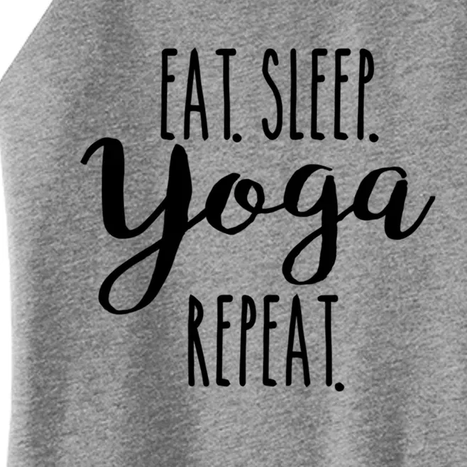 Eat Sleep Yoga Repeat Funny Love Yoga Cute Workout Gift Women’s Perfect Tri Rocker Tank