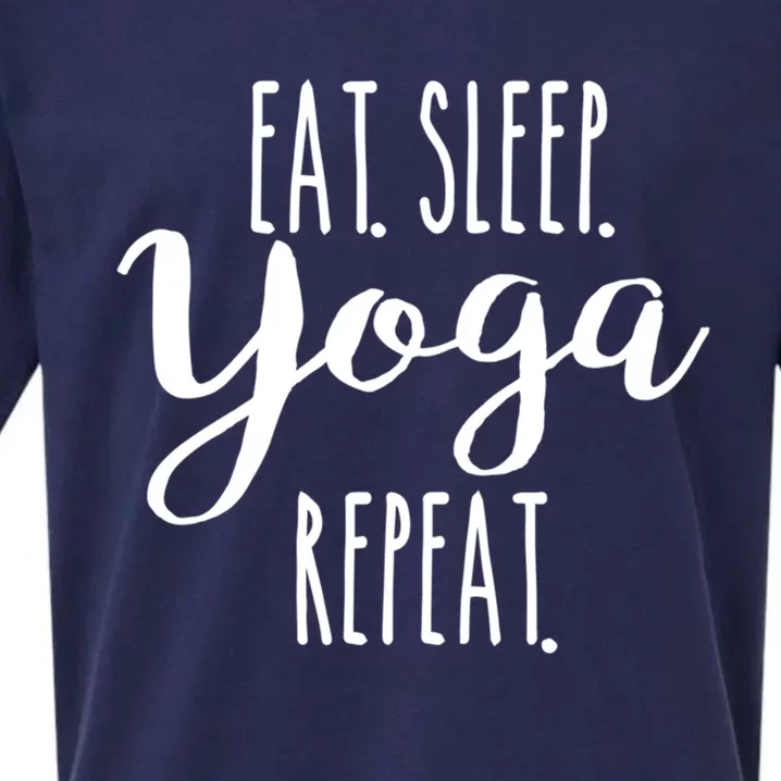 Eat Sleep Yoga Repeat Funny Love Yoga Cute Workout Gift Sueded Cloud Jersey T-Shirt