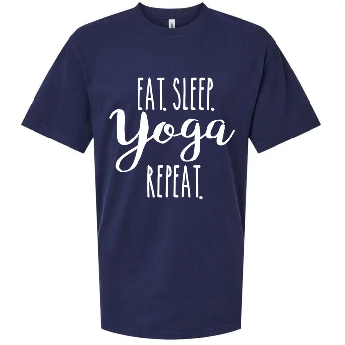 Eat Sleep Yoga Repeat Funny Love Yoga Cute Workout Gift Sueded Cloud Jersey T-Shirt