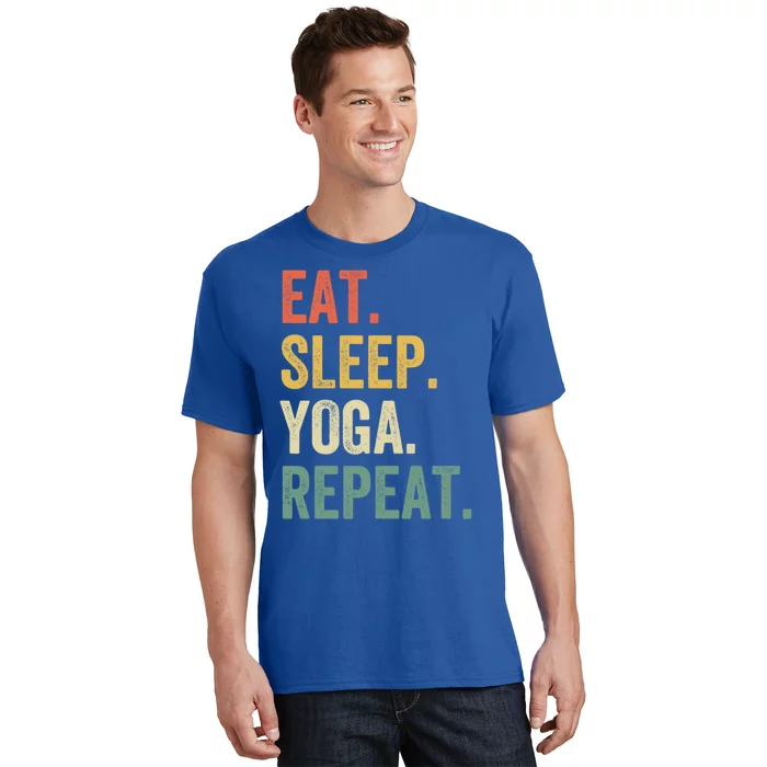 Eat Sleep Yoga Repeat Funny Meditation Vintage Gift T-Shirt