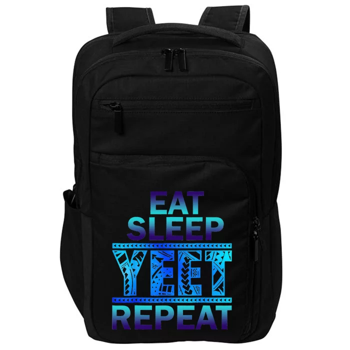 Eat Sleep Yeet Repeat Vintage Impact Tech Backpack