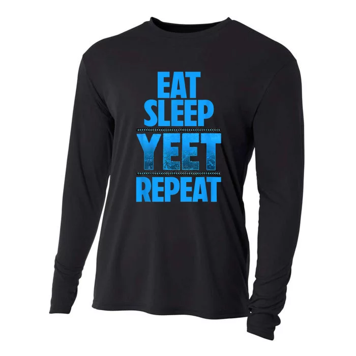 Eat Sleep Yeet Repeat Cooling Performance Long Sleeve Crew