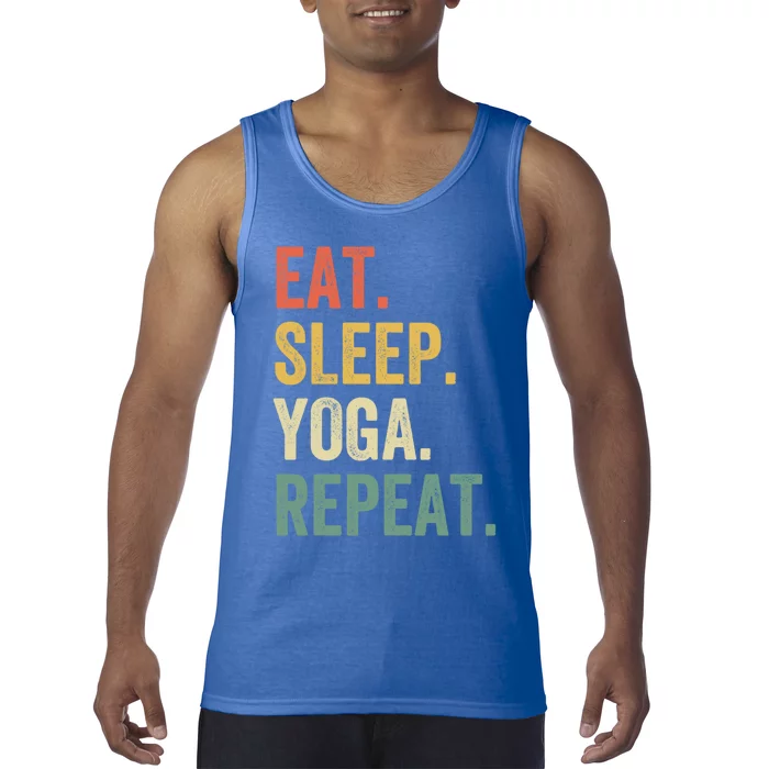 Eat Sleep Yoga Repeat Funny Meditation Vintage Gift Tank Top