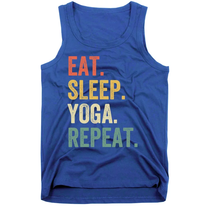 Eat Sleep Yoga Repeat Funny Meditation Vintage Gift Tank Top